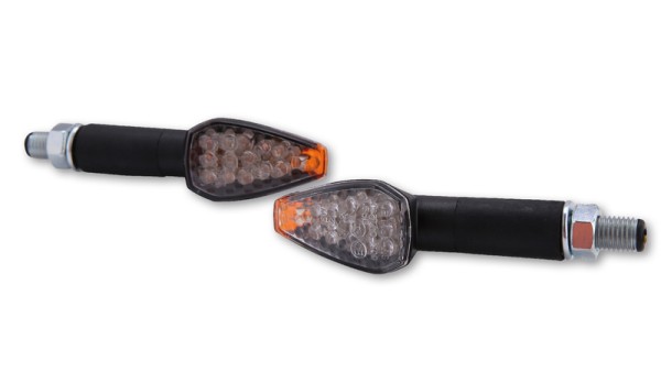 HIGHSIDER Smart Peak LED Blinker Gehäuse Schwarz / Linse Klar (Paar), Vorn & Hinten