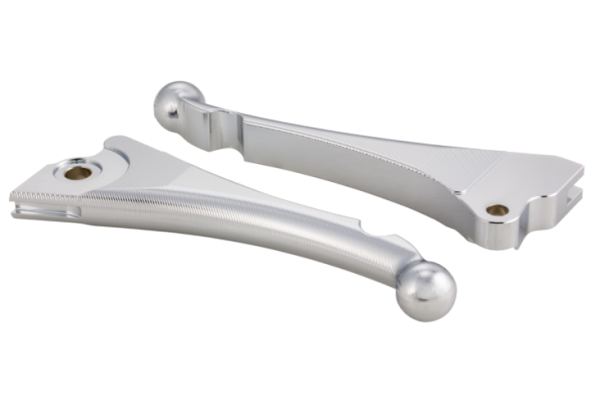 Sporthebel Set Bremse "Shorty 3D" links/rechts für Vespa LX/​LXV/​S/​Primavera/​Sprint, silber