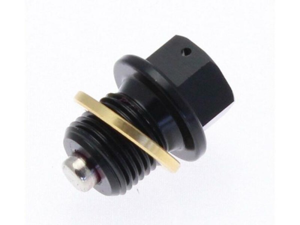 Tecnium Magnetische Ablassschraube - Aluminium schwarz M14x1,25x13,5