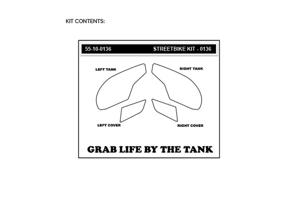 Stompgrip klar, Icon, für Suzuki SV650, 2016-2025, SV650 S, 2016-2020, SV650 X, 2019-2020
