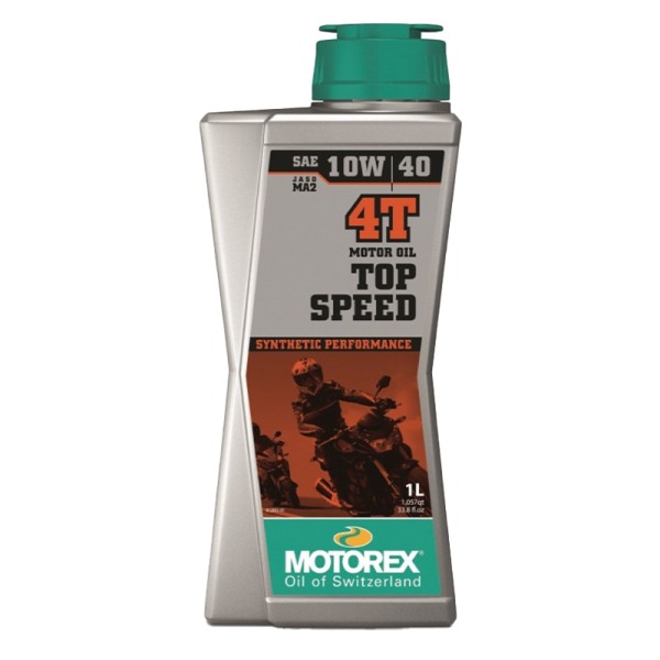 Motorex Motoröl 4-Takt, 1 l, SAE 10W/40, Top Speed Synthetic Performance, teilsynthetisch