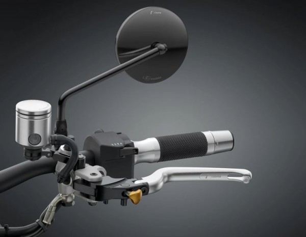 Spiegel RIZOMA "ONE" links oder rechts für Vespa, schwarz eloxiert