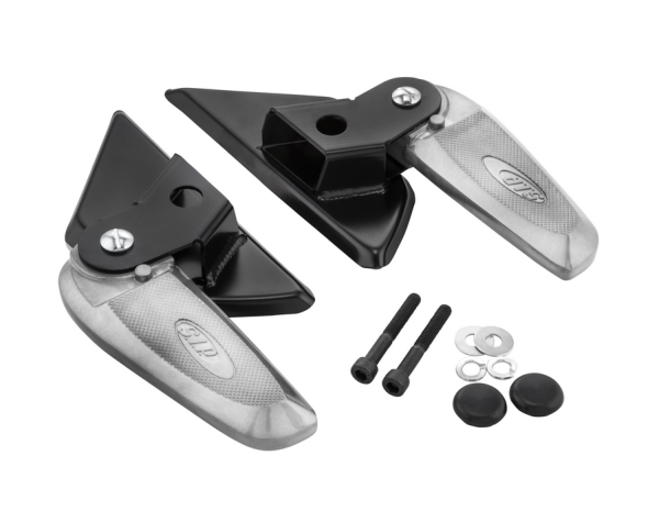 Fußrasten rechts und links für Vespa LX /​LXV /​S 50-150ccm, schwarz/silber