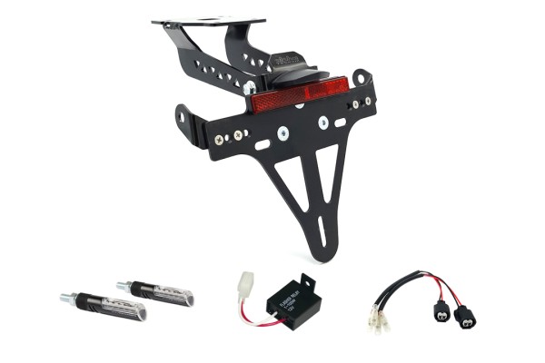 alpha Technik Kennzeichenhalter-Blinker-Kit IDEA für Kawasaki Z900 ab Modelljahr 2020- (Hinten)