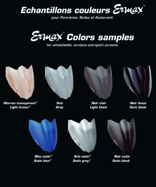 Windschild ERMAX Originalgröße für Piaggio MP3 Modelle, grau