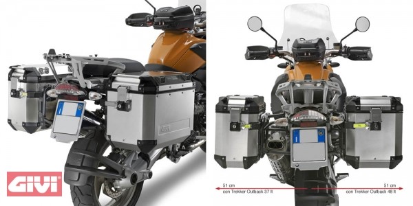 Givi Seitenkoffer Träger Stahlrohr Trekker Outback BMW R1200GS Bj.04-12