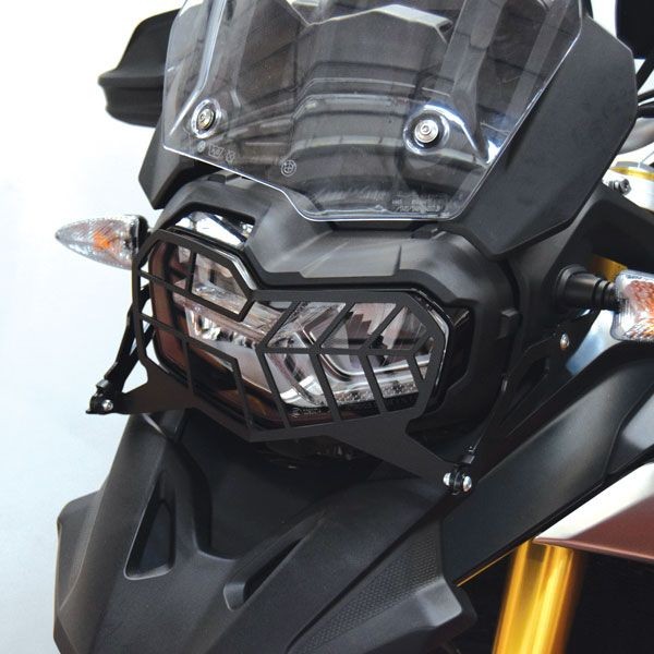 Scheinwerferschutzgitter für BMW F 850 GS (18-22), Edelstahl, schwarz