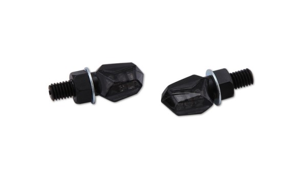 HIGHSIDER Smart Tiny LED Blinker Gehäuse Schwarz / Linse Rauchgrau (Paar), Hinten