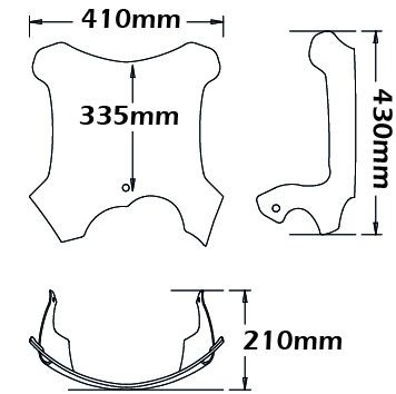 Mittlere Windschutzscheibe, neigbar für BMW G 650 GS (10-16), leicht getönt