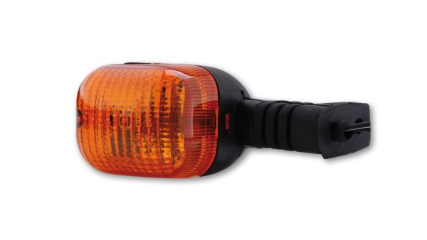 HIGHSIDER Smart Duc-Style Glühlampen Blinker Gehäuse Schwarz / Linse Orange (Stück), Vorn Links & Hi