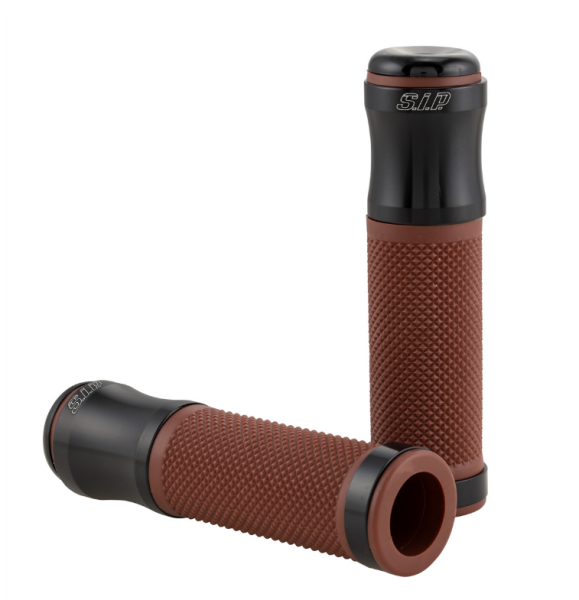 Griffe Ø 24/24 mm, L 125 mm für Vespa PX 125-200ccm, schwarz glänzend/braun