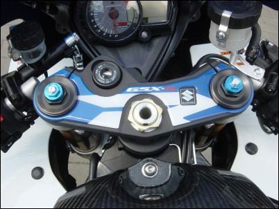 Gabelbrückendekor, Blau für Suzuki GSX-R1000 BJ. 2007-2008