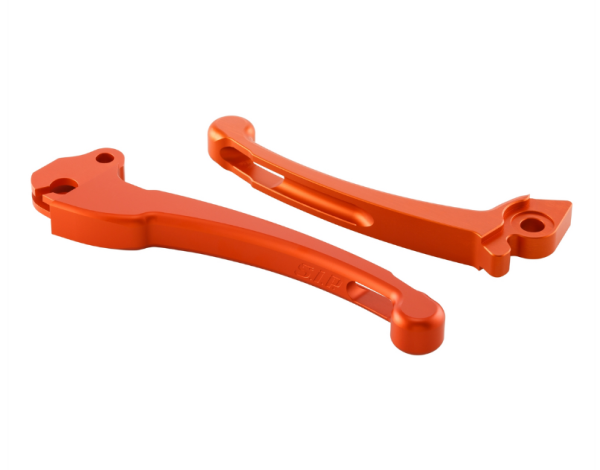Sporthebel Set Kupplung/Bremse für Vespa PX 125 -150ccm, HBZ Hengtong, rechts/links, orange matt