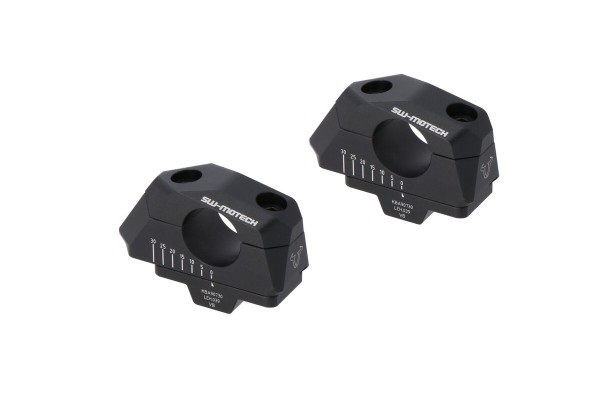 SW-Motech Lenkerverlegung variabel, schwarz für Ø 28 mm Lenker, H=28 mm für Honda XL 750 Transalp