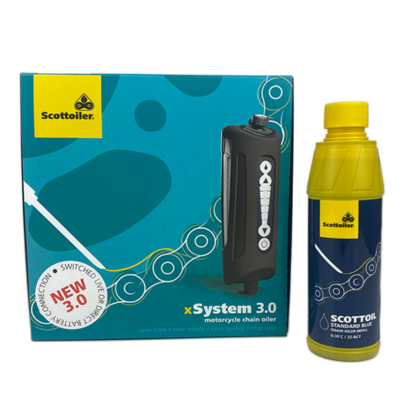 Scottoiler Xsystem 3.0 + 250 ml Oil Standard Blau