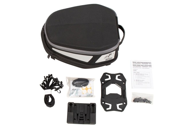 Royster Rearbag Sport Hecktasche schwarz/grau inkl. Basic Befestigung Hepco & Becker