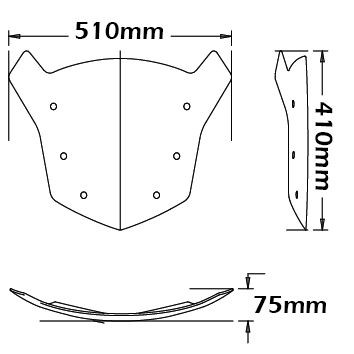 Windschutzscheibe Sport für BMW K 1200 GT /K 1300 GT, klar