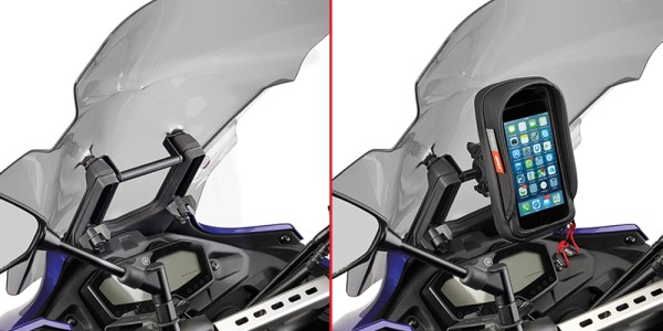 Halterung zur Montage am Windschild für Navi für Yamaha MT-07 Tracer (Bj.16-18) Givi