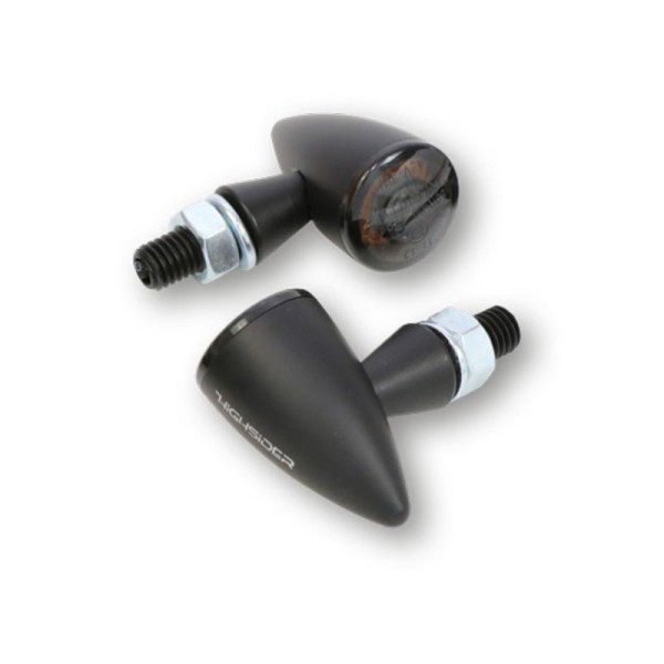 HIGHSIDER pro Apollo Bullet LED Blinker/Positionslicht Schwarz/Getönt 2in1, E-Geprüft (Paar)
