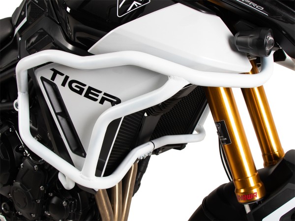 Tankschutzbügel "Solid" weiß für Triumph Tiger 900 GT / Pro (24-) Hepco & Becker