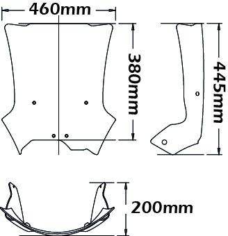 Niedrige Windschutzscheibe ADV Typ für BMW F 800 GS (12-18), klar