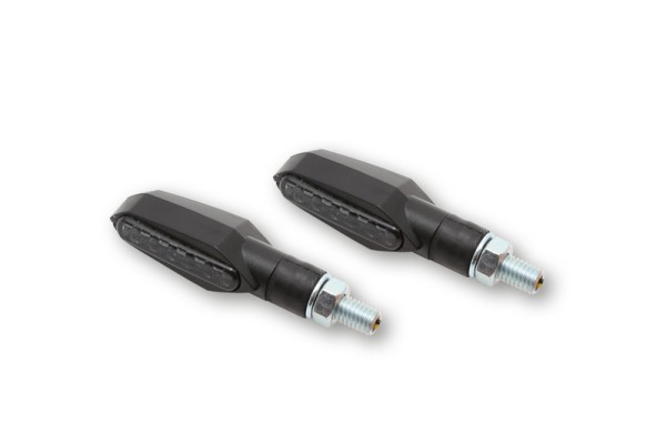 HIGHSIDER Smart Multiface LED Blinker Gehäuse Schwarz / Linse Rauchgrau (Paar), Vorn & Hinten