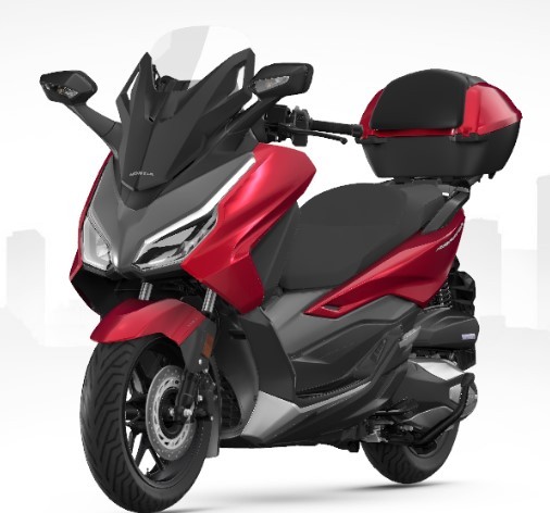 Top Case 35L inkl. Gepäckbrücke Forza 350 (2021-) R320P PEARL SIENA RED original Honda