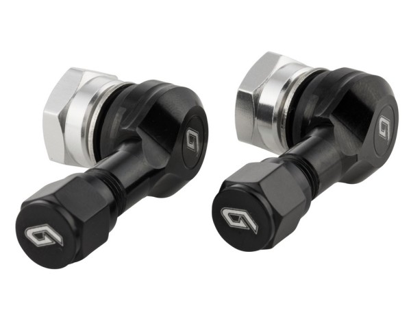 Ventileinsatz für schlauchlos Reifen/Felge 80°, schwarz eloxiert