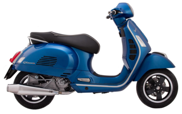 Rennauspuff für Vespa GTS/​GTS Super/​GTV/​GT 60 125-300ccm i.e., 4T, LC, Edelstahl poliert