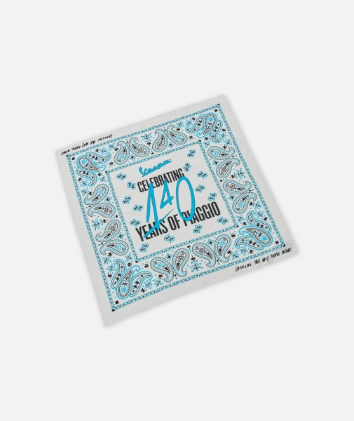 Vespa Bandana "140 Jahre Piaggio" weiß blau