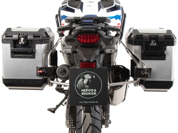 Xplorer Cutout Kofferset silber + Cutout-Träger silber für Honda CRF 1100 Africa Twin Adventure