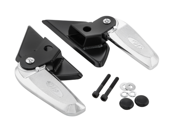 Fußrasten rechts und links für Vespa LX /​LXV /​S 50-150ccm, schwarz/chrom