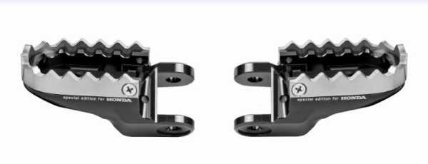 Rizoma Fußrastensatz Schwarz für Fahrer für Honda CRF1000L Africa Twin (Bj.18-) Original Honda