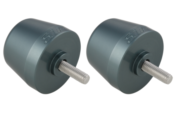 Lenkerendengewichte links/rechts für Vespa Primavera/​Sprint/​ET/​LX/​LXV/​S, silber matt