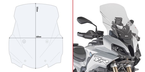 Windschild klar - Höhe 555 mm für BMW S 1000 XR (20-) / M 1000 XR (24-)
