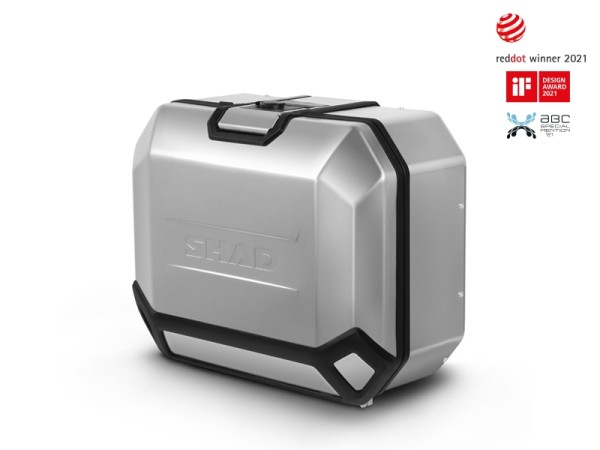 Shad Seitenkoffer Terra TR36, links, Aluminium silber, 36 l
