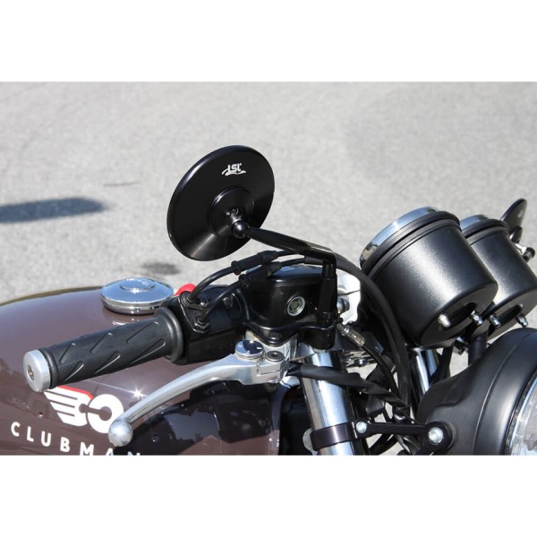 LSL CLUBMAN Spiegel mit Logo, schwarz, rechts,