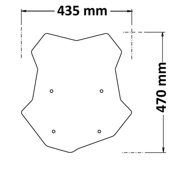 Windschutzscheibe auf Originalhalterungen für BMW F 750 (18-23) /850 GS (21-23), dunkles rauchgrau