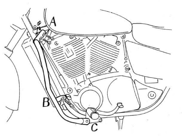 Motorschutzbügel chrom für Honda VT 1100 C3 Shadow (98-00) Hepco & Becker