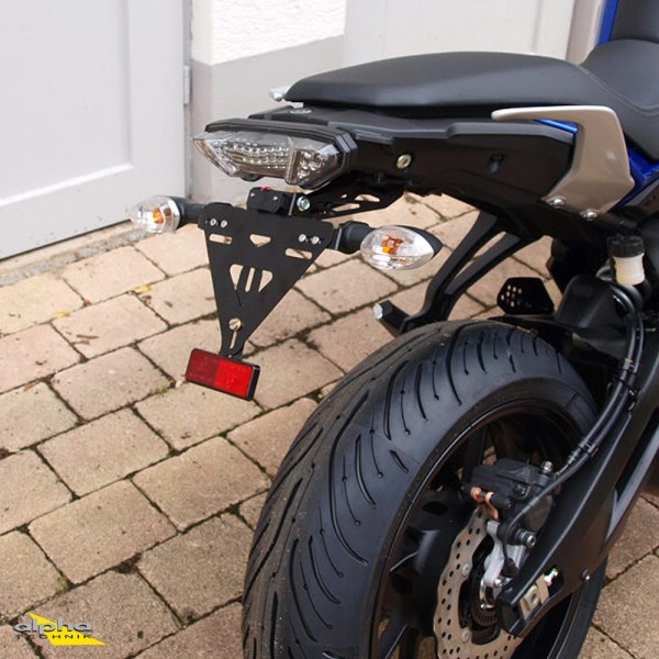 alpha Technik Kennzeichenhalter für Yamaha MT07,Tracer700,MTT690; Typ RM14,RM15, Modelljahr 2016-