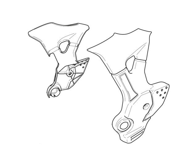 Rahmenverkleidung schwarz für Honda CRF1000L Africa Twin (Bj.18-) Original Honda