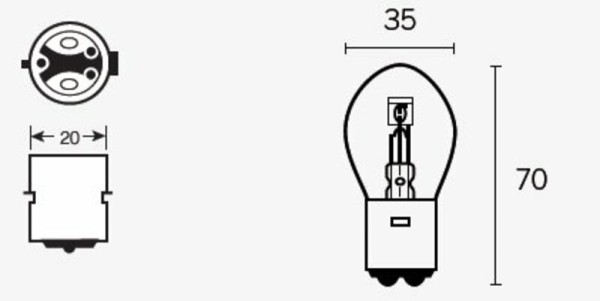 Tecnium S1 Glühlampen 12V 25/25W - x10
