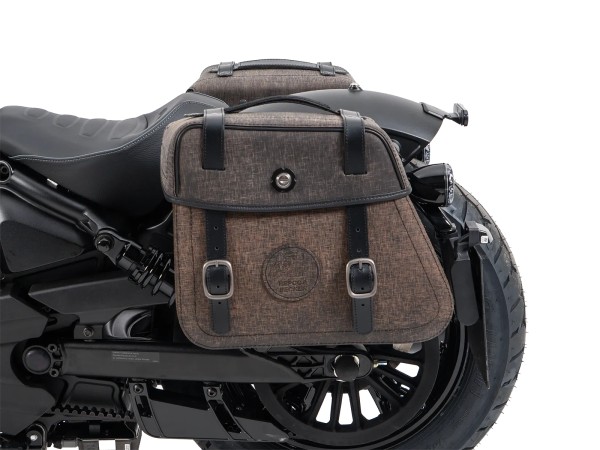 Cutout Taschen Set braun inkl. Halter für Indian Scout Sixty Bobber (25-) Hepco & Becker