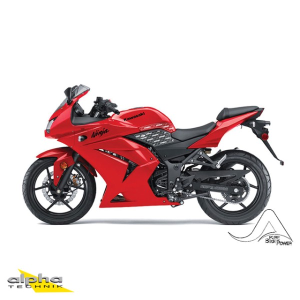 Stompgrip schwarz, Volcano, für Kawasaki Ninja 250R, 2008-2012