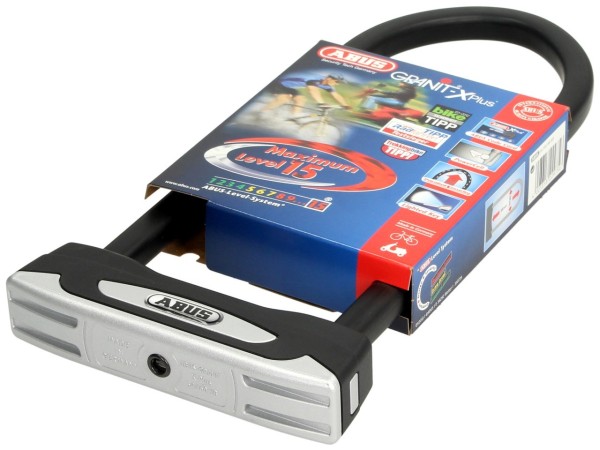 ABUS Bügelschloss 230x108 Granit X-Plus 54 für Motorrad, Scooter & Vespa