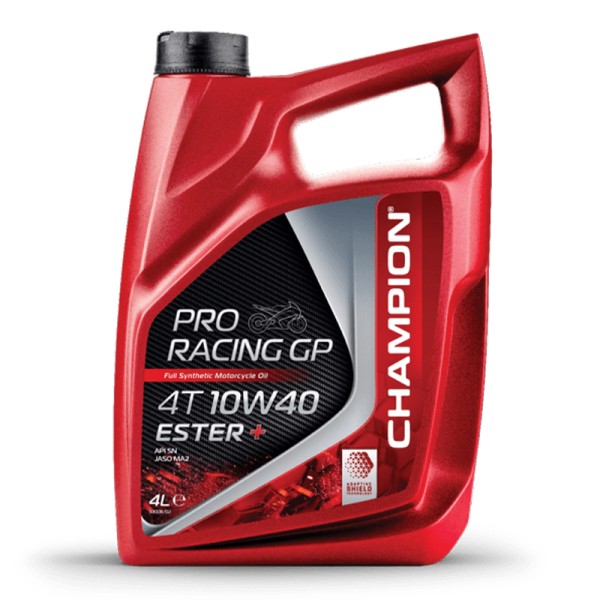 CHAMPION® Proracing GP 4T 10W-40 ESTER + Vollsynthetisches Motoröl - 4 Liter