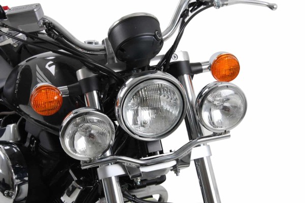 Twinlight Zusatzscheinwerferset (Fernlicht) chrom für Honda VT 750 S/RS Shadow (10-14)