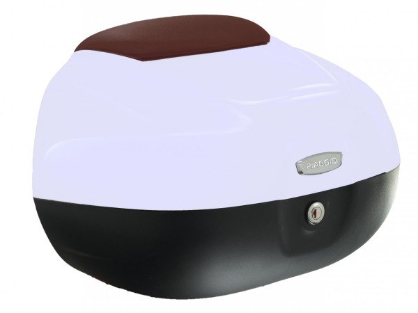 Top Case 37L mit Rückenlehne für Piaggio Beverly 300/350 (16-20) - weiß 505/A