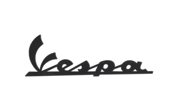 Schriftzug "Vespa" Seitenhaube - schwarz matt