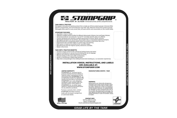 Stompgrip hybrid, Volcano, für Kawasaki Versys 650, 2015-2021